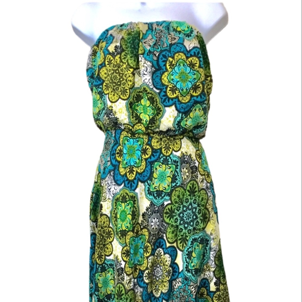 Studio Y Boho Halter Hi-Low Midi Dress